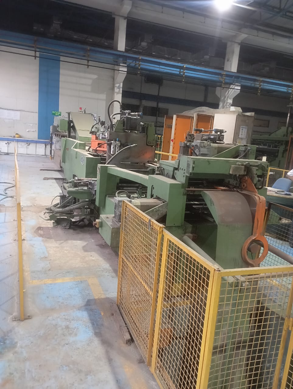 Modern reception desk with stylish lighting